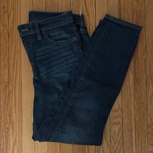 J. Crew High-Rise Skinny Jeans in Dark Blue